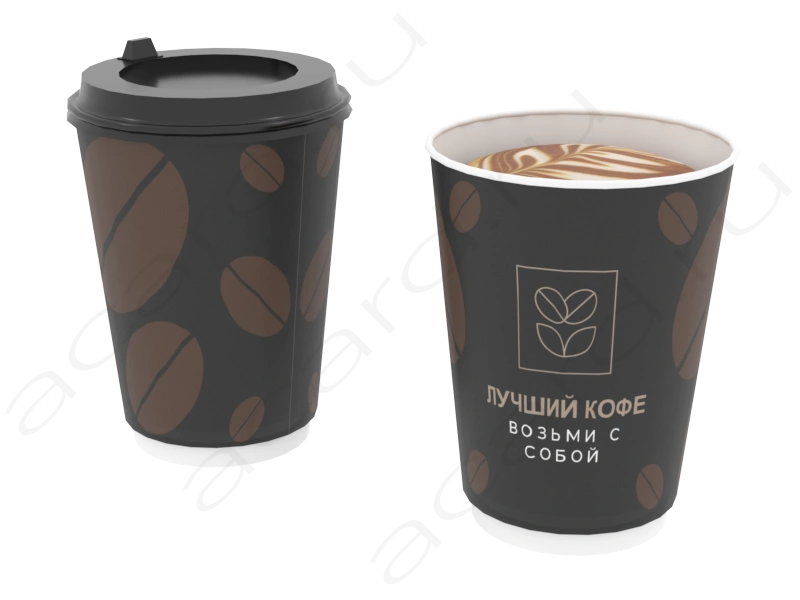 Двухслойные бумажные стаканы 350 мм Двухслойные бумажные стаканы 350 мм